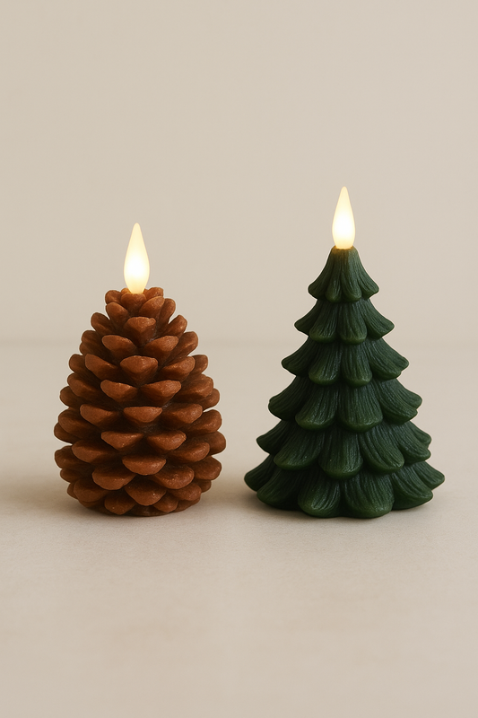 Winter Atelier Candle Set — Evergreen & Pinecone (4 Pieces)